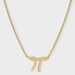 14K Gold-Plated Bow Necklace - A New Day™ Gold -A NEW DAY Shop GUEST 9a01565e 4b61 4b79 9fcc c72b08dae2d3