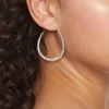 Sterling Silver Teardrop Hoop Earrings - A New Day™ Silver -A NEW DAY Shop GUEST 9a4713ca 54da 46eb 9677 948c96f41436
