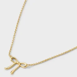 14K Gold-Plated Bow Necklace - A New Day™ Gold -A NEW DAY Shop GUEST 9c4fe6f3 05fb 4e46 be51 2a3eaaf26279