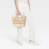 Straw Circle Handle Tote Handbag - A New Day™ Ivory: Woven Structured Bag, Paper Straw Material -A NEW DAY Shop GUEST 9c912e10 34ad 4ba7 acc6 babb7a9e81cc