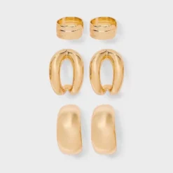 Chunky Hoop Earring Set 3pc - A New Day™ Gold: Nickel-Free Metal, Post Closure, 0.74" Length 7 Chunky Hoop Earring Set 3pc - A New Day™ Gold: Nickel-Free Metal, Post Closure, 0.74" Length -A NEW DAY Shop GUEST 9f551f35 808c 42ca 94a1 8634367dd9b2