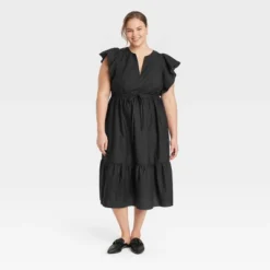 Women's Flutter Short Sleeve Midi Dress - A New Day™ -A NEW DAY Shop GUEST a10894e9 bdda 4a5e ad75 26938d5c163e