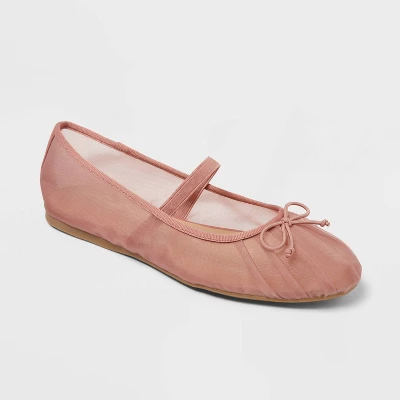 Women’s Rosa Mesh Bow Mary Jane Flats – A New Day™ Pink 5 Women’s Rosa Mesh Bow Mary Jane Flats – A New Day™ Pink - Image 3