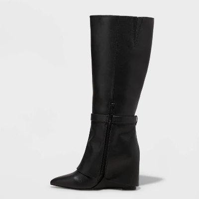 Women's Tall Novie Dress Boots - A New Day™ Black 3 Women's Tall Novie Dress Boots - A New Day™ Black