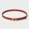 Women's Chunky Center Bar Buckle Belt - A New Day™ Brown