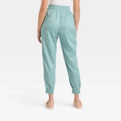 Women's High-Rise Woven Ankle Jogger Pants - A New Day™