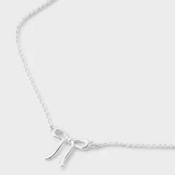 Silver Plated Bow Necklace - A New Day™ Silver -A NEW DAY Shop GUEST a5bd8f50 0de5 4bd7 8e57 19d473048fb8
