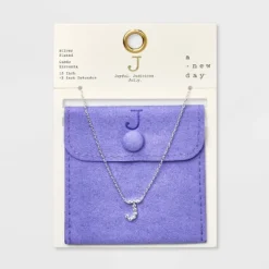 Silver Plated Cubic Zirconia Initial Pendant Necklace - A New Day™ Silver -A NEW DAY Shop GUEST a6f31160 4ed6 486e b5d1 5246ad840fc4