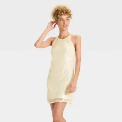 Women's Sequin Mini Shift Dress - A New Day™ Cream -A NEW DAY Shop GUEST a7b03faa bb64 492e aebd 376123519a7a