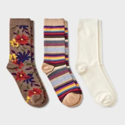 Women's Floral & Striped 3pk Crew Socks - A New Day™ Dark Brown Heather/Ivory 4-10 7 Women's Floral & Striped 3pk Crew Socks - A New Day™ Dark Brown Heather/Ivory 4-10 -A NEW DAY Shop GUEST a8968f49 fe31 4668 b1f1 7aa84b1478d8