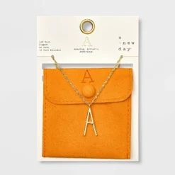Gold Dipped Scattered Cubic Zirconia Initial Pendant Necklace - A New Day™ Gold -A NEW DAY Shop GUEST a8e9a1ae 0775 4b61 8180 cda000f96ff8