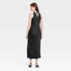 Women's Satin Halter Maxi Slip Dress - A New Day™