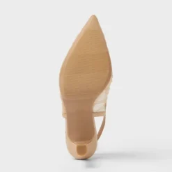 Women’s Abigail Pleated Mesh Sling Back Heels – A New Day™ Tan -A NEW DAY Shop GUEST ac7a6f74 df05 46ae a12f 0c4ba1c76bf4