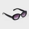 Women's Plastic Oval Sunglasses - A New Day™ Black: UV Protection, Impact-Resistant, Recycled Frame -A NEW DAY Shop GUEST ac851974 2caf 4580 820c 98dbd37974be