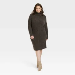 Women's Turtleneck Long Sleeve Cozy Sweater Dress - A New Day™ -A NEW DAY Shop GUEST acb50360 ce5d 4db8 8c96 6c85cb66467f
