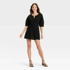 Women's Puff Short Sleeve Corset Mini A-Line Dress - A New Day™ -A NEW DAY Shop GUEST acbb2a39 186e 4a64 b561 99c82a0717c1