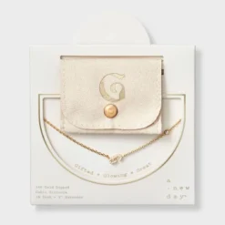 14K Gold Dipped Cubic Zirconia Initial Necklace - A New Day™ -A NEW DAY Shop GUEST ae51af0e 2c03 4a72 916d 2b4245602fce