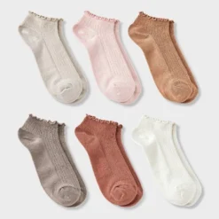 Women's Pointelle Lettuce Edge 6pk Low Cut Socks - A New Day™ 4-10 -A NEW DAY Shop GUEST b160d97c f93a 40e9 a62c 0c14840e4168