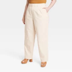 Women's High-Rise Pleat Front Straight Chino Pants - A New Day™ -A NEW DAY Shop GUEST b16bc2f1 ff5e 401e afe5 3c838cc1df13