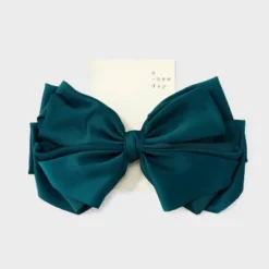Satin Bow Hair Barrette - A New Dayâ„¢ Teal Blue