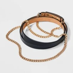 Women's Gold Chain Waist Belt - A New Day™ Black -A NEW DAY Shop GUEST b3f3d4d4 0c79 4d4c 8165 d9e783d62728