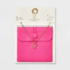 Gold Dipped Cubic Zirconia Initial Pendant Necklace - A New Day™ Gold -A NEW DAY Shop GUEST b4516065 c56b 436b b2c1 994d667b778f