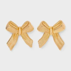Textured Bow Earrings - A New Day™ Gold -A NEW DAY Shop GUEST b5de8f77 6ed3 46ba 8bd5 c09a20f4820d
