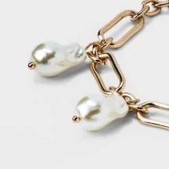 Chain Pearl Drop Chain Bracelet - A New Day™ Gold -A NEW DAY Shop GUEST b6072839 44d2 4f00 8da8 5c96446760ee