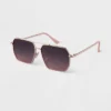 Women's Metal Angular Aviator Sunglasses - A New Day™ Rose Gold -A NEW DAY Shop GUEST b86ea48e 9f45 40f4 81b9 5c3169d26b9e