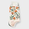 Women's Oranges 3pk Low Cut Socks - A New Day™ Orange/White/Green 4-10: Floral Pattern, Tagless -A NEW DAY Shop GUEST b9a99557 ec33 4c24 9beb e23da1e59933