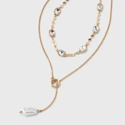 Pearl Y-Drop Multi-Strand Necklace - A New Day™ Gold/Pearl -A NEW DAY Shop GUEST ba6e9eb1 565e 4ef2 8e7c f69e60fe71c8