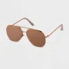 Women's Mirrored Aviator Sunglasses - A New Day™ Rose Gold -A NEW DAY Shop GUEST bac749fa 88c4 4eeb 890b b07f8db9f133