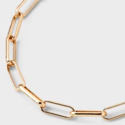 Paper Clip Chain Necklace - A New Day™ Gold: Steel, Lobster Claw Clasp, 16" With 3" Extender -A NEW DAY Shop GUEST bb4457cf 9b24 4d18 9639 884ae70ccb95