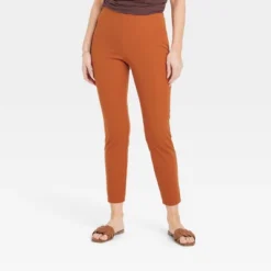 Women's High-Rise Skinny Ankle Pull-On Pants - A New Day™ Brown -A NEW DAY Shop GUEST bbd410cb a6a1 498a 91bb 79fd7a236e4e