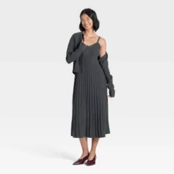 Women's Pleated Midi Sweater Dress - A New Day™ -A NEW DAY Shop GUEST bcabe68c de9c 4efe bf20 57cfe0ba0a16