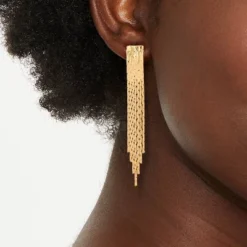 Fringe Drop Earrings - A New Day™ Gold