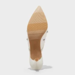 Women's Delilah Mesh Floral Mule Heels - A New Day™ White -A NEW DAY Shop GUEST c3bc3185 aa32 48d6 92e4 bf6677d03782
