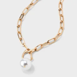 Pearl Pendant Chain Necklace - A New Day™ Gold -A NEW DAY Shop GUEST c4723a61 0277 479e bddb 8bcdaa91e9c8