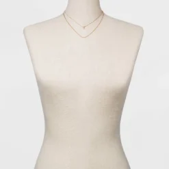 Delicate Layered Necklace - A New Day™ Gold