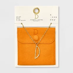 Gold Dipped Scattered Cubic Zirconia Initial Pendant Necklace - A New Day™ Gold -A NEW DAY Shop GUEST c4aad357 e656 4e3e 8f94 2d3eddbf45b4