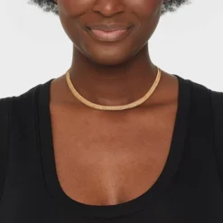 Herringbone Chain Necklace - A New Day™ Gold