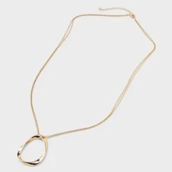 Oval Pendant Necklace - A New Day™ Gold: Lobster Claw Clasp, 32" Length, Zinc Material, Includes 3" Extender -A NEW DAY Shop GUEST c8daf2a3 6c5d 4b4c b933 c294ed20a013