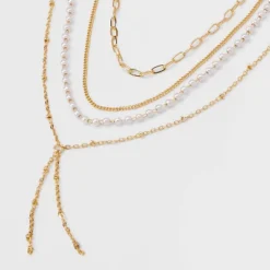Pearl And Chain Multi-Strand Necklac - A New Day™ Gold: Nickel-Free Metal, Lobster Claw Clasp, 24" Length -A NEW DAY Shop GUEST c95d837c 9a59 4e48 9e29 0032e3208345