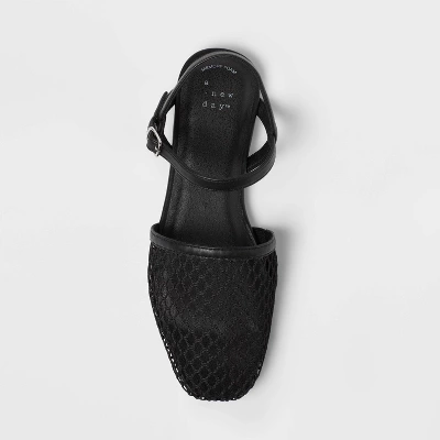 Women's Vanna Fishnet Slingback Flats With Memory Foam Insole - A New Day™ Black 4 Women's Vanna Fishnet Slingback Flats With Memory Foam Insole - A New Day™ Black - Image 2
