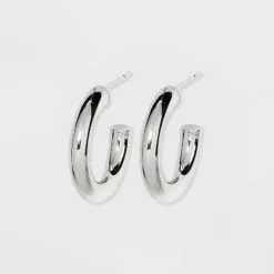 Sterling Silver Small Tube Hoop Earrings - A New Day™ Silver -A NEW DAY Shop GUEST ccc20980 22b1 4ca7 aeda 7c65cd0c64f2