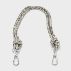 Handheld Mini Handbag Strap - A New Day™ Silver: Zinc Alloy Lobster Claw Clasp, Solid Pattern, 11.4" Length, Bag Accessory -A NEW DAY Shop GUEST cdcf6b5f 0a07 4a31 bddb 91f30c123dc7