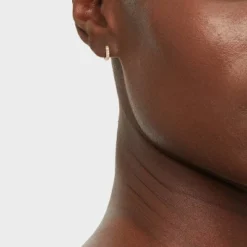 14K Gold Plated Cubic Zirconia Huggie Hoop Earrings - A New Dayâ„¢