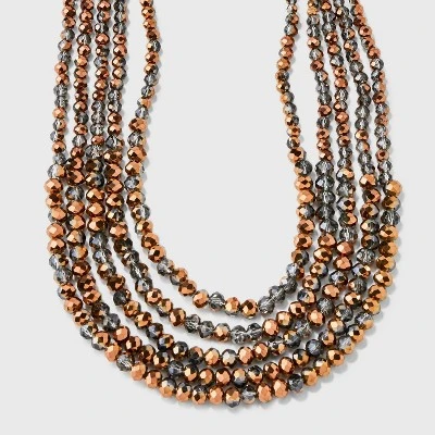 Beaded Multi-Strand Necklace Set 5pc - A New Day™ 7 Beaded Multi-Strand Necklace Set 5pc - A New Day™ - Image 5