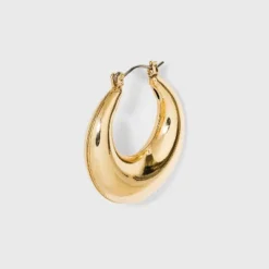 Thick Metal Hoop Earrings - A New Day™ Gold: Nickel-Free, Hinge Closure, 1.5" Length -A NEW DAY Shop GUEST d23ec84a 402d 4a40 8349 81a082270a1e