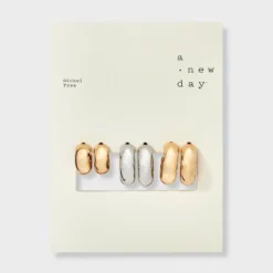 Rhodium Classic Hoop Earring Set 3pc - A New Day™ Gold 6 Rhodium Classic Hoop Earring Set 3pc - A New Day™ Gold -A NEW DAY Shop GUEST d5d7ffa2 0b57 4bc3 bb66 11429c77bdfc